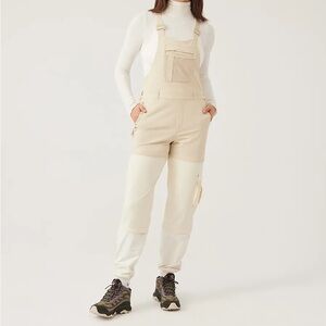 Outdoor Voices RecTrek Zip-Off Overall in Linen/Vanilla/Sugar • XXS